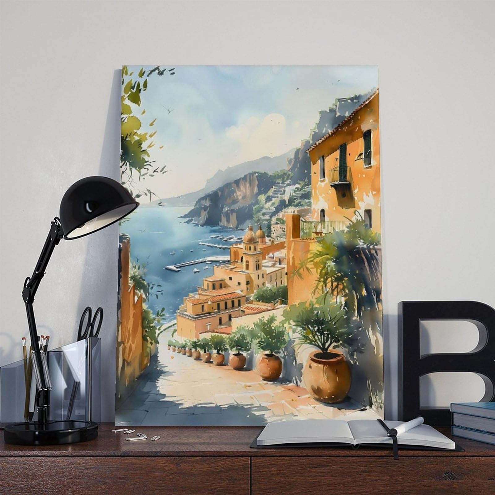 Amazon.com: ZJLAMZ Napoli Watercolor Painting Naples Italy Poster